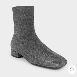 AEROSOLES Nina Women's Low Block Heel Bootie In Gunmetal Size 7